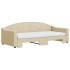 Sofá cama nido con colchón tela crema 90x200