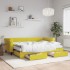 Sofá cama nido con cajones terciopelo amarillo 80x200