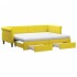 Sofá cama nido con cajones terciopelo amarillo 80x200