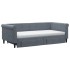 Sofá cama nido con cajones terciopelo gris oscuro 90x190