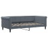 Sofá cama nido con cajones terciopelo gris oscuro 90x190
