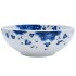 Lavabo sobre encimera redondo cerámica blanco y azul Φ41x14