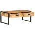 Mesa de centro hierro y madera maciza de mango 100x54x40