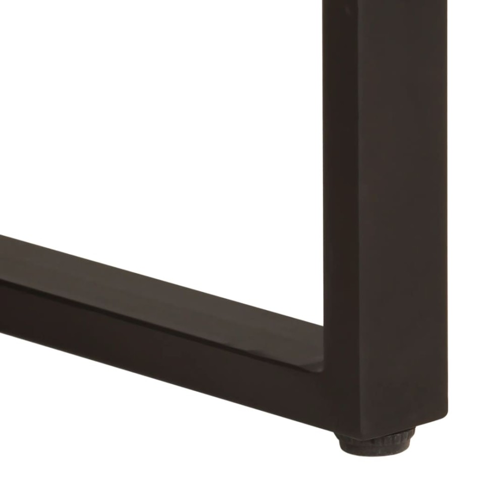 Mesa de centro hierro y madera maciza de mango 100x54x40