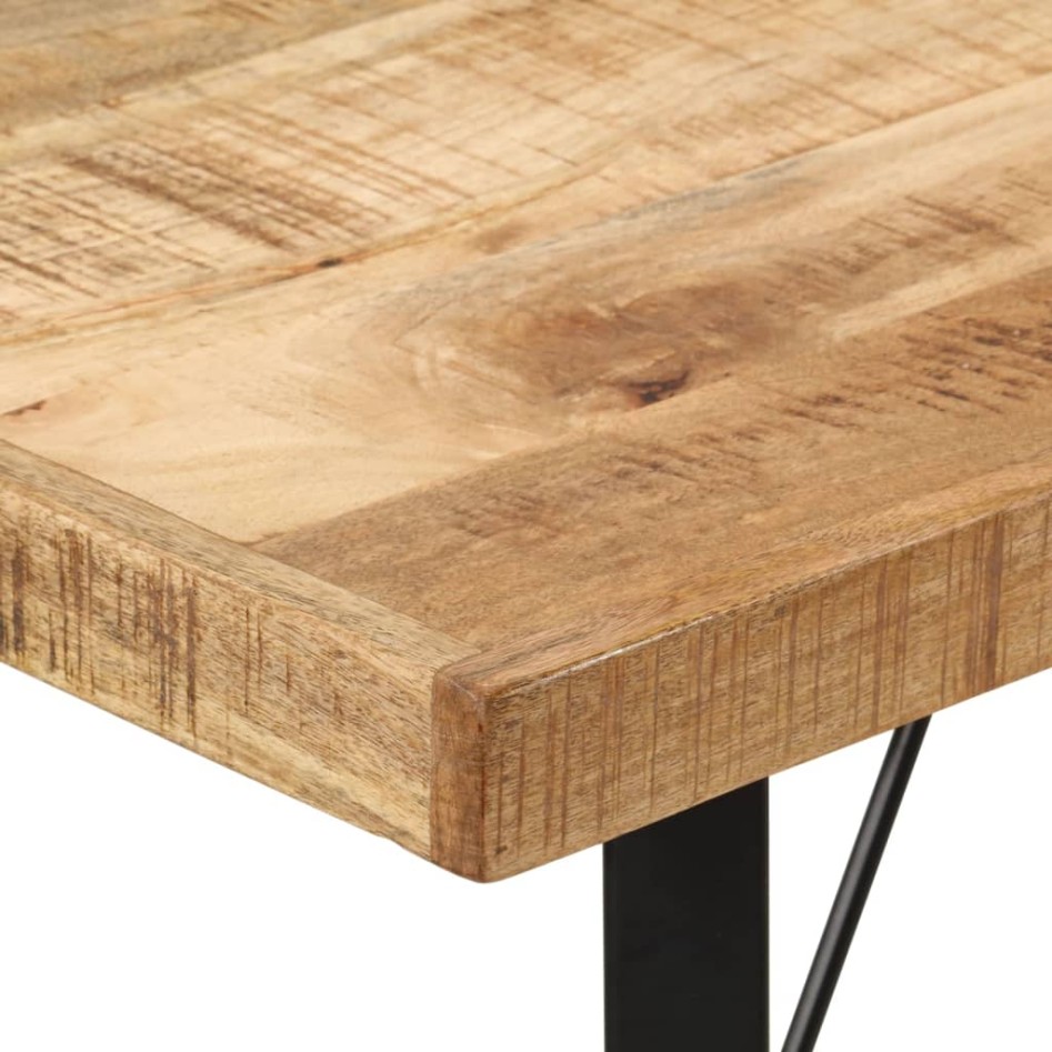 Mesa alta de hierro y madera maciza de mango 110x55x107