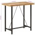 Mesa alta de hierro y madera maciza de mango 110x55x107