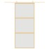 Puerta corredera dorada vidrio ESG esmerilado aluminio