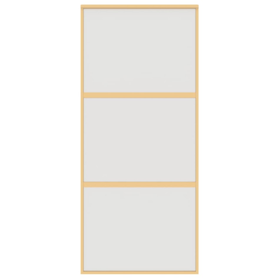 Puerta corredera dorada vidrio ESG esmerilado aluminio