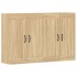 Armarios de pared 2 uds madera de ingeniería roble