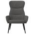 Sillón de relax con reposapiés de tela gris