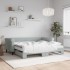 Sofá cama nido con colchón terciopelo gris claro 90x190