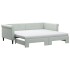 Sofá cama nido con colchón terciopelo gris claro 90x190