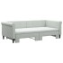 Sofá cama nido con colchón terciopelo gris claro 90x190