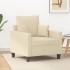 Sillón de tela color crema 60
