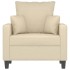 Sillón de tela color crema 60