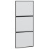 Puerta corredera vidrio templado y aluminio negra 90x205