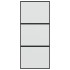 Puerta corredera vidrio templado y aluminio negra 90x205