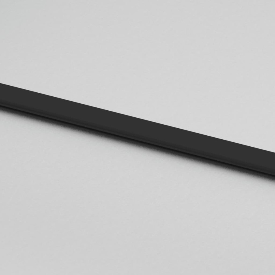 Puerta corredera vidrio templado y aluminio negra 90x205