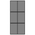 Puerta corredera vidrio templado y aluminio negra 90x205