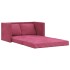 Sofá cama de suelo 2 en 1 terciopelo rojo tinto 122x204x55