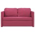 Sofá cama de suelo 2 en 1 terciopelo rojo tinto 122x204x55