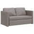 Sofá cama de suelo 2 en 1 tela gris Taupe 112x174x55