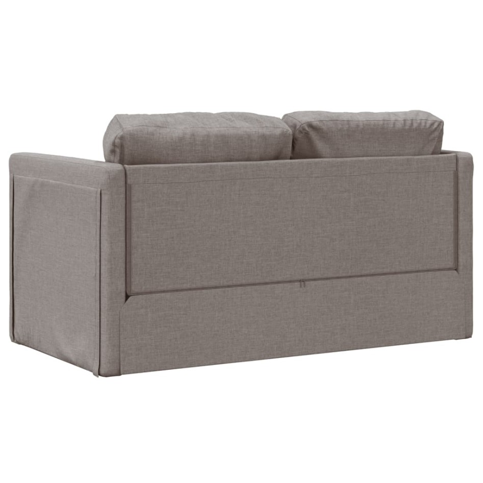 Sofá cama de suelo 2 en 1 tela gris Taupe 112x174x55