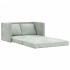 Sofá cama de suelo 2 en 1 terciopelo gris claro 122x204x55