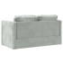 Sofá cama de suelo 2 en 1 terciopelo gris claro 122x204x55