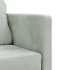 Sofá cama de suelo 2 en 1 terciopelo gris claro 122x204x55