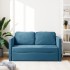 Sofá cama de suelo 2 en 1 terciopelo azul 122x204x55