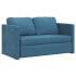 Sofá cama de suelo 2 en 1 terciopelo azul 122x204x55