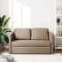 Sofá cama suelo 2 en 1 cuero sintético capuchino 112x174x55