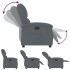 Sillón reclinable de terciopelo gris