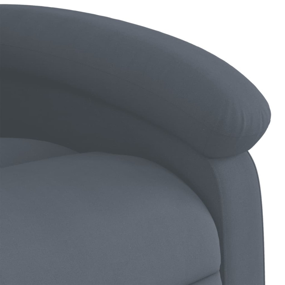 Sillón reclinable de terciopelo gris