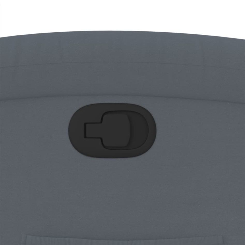 Sillón reclinable de terciopelo gris