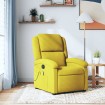 Sillón de masaje reclinable de terciopelo amarillo
