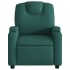 Sillón reclinable de tela verde