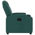 Sillón reclinable de tela verde