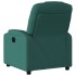 Sillón reclinable de tela verde
