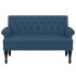 Banco con respaldo tela azul 120x62x75,5