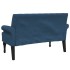 Banco con respaldo tela azul 120x62x75,5