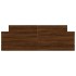 Estructura de cama con cabecero piecero roble marrón 140x200