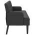 Banco con respaldo cuero sintético negro 112x65,5x75