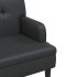 Banco con respaldo cuero sintético negro 112x65,5x75