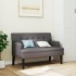 Banco con respaldo cuero sintético gris 112x65,5x75