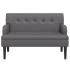 Banco con respaldo cuero sintético gris 112x65,5x75