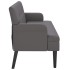 Banco con respaldo cuero sintético gris 112x65,5x75
