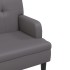 Banco con respaldo cuero sintético gris 112x65,5x75