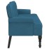 Banco con respaldo terciopelo azul 119,5x64,5x75